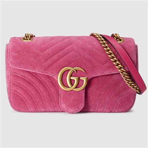 gucci gg marmont pink bag|Gucci pink velvet bag.